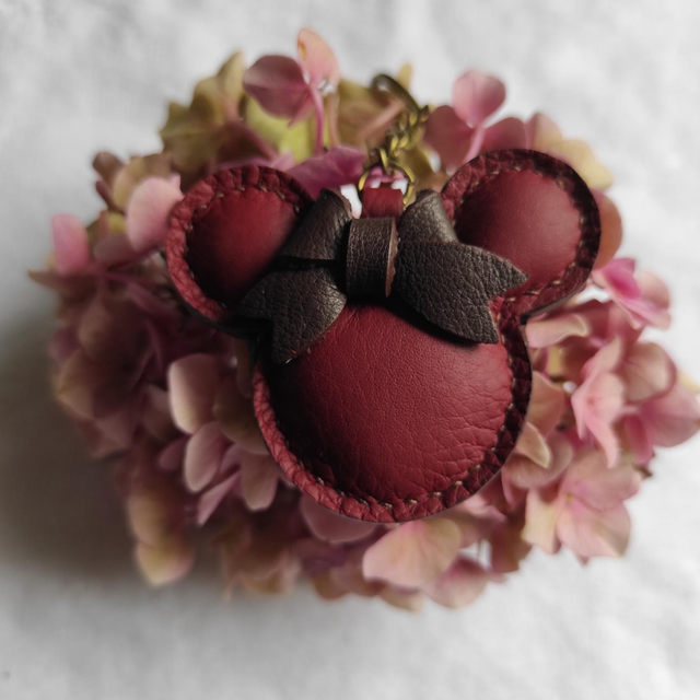 Porte clés Souris en cuir 