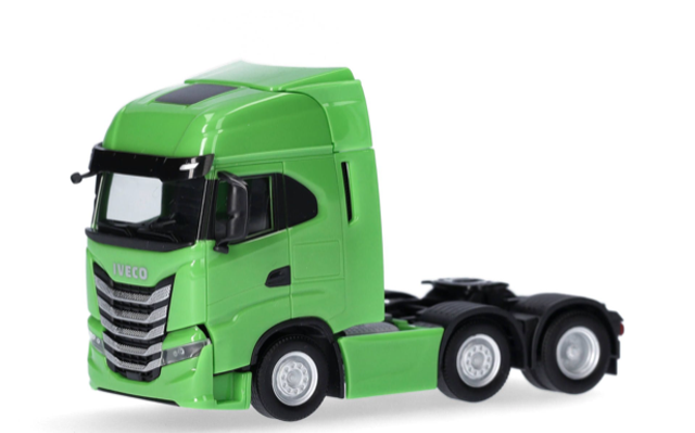 Iveco S-Way 6x2 grün Solozugmaschine 3achs Herpa 1:87