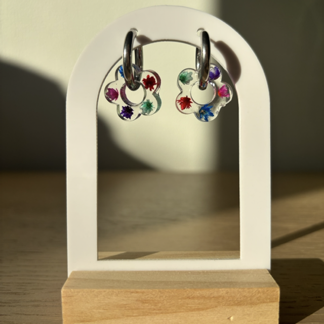 Pampilles fleurs multicolore