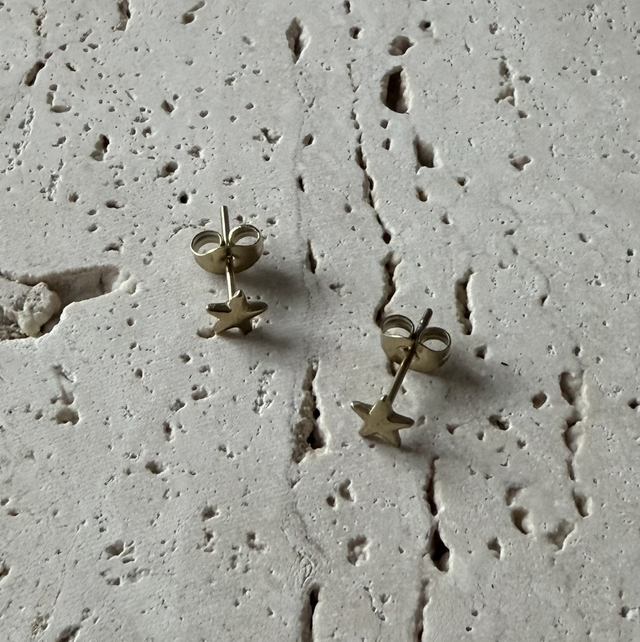 Oorknopjes ster goud 