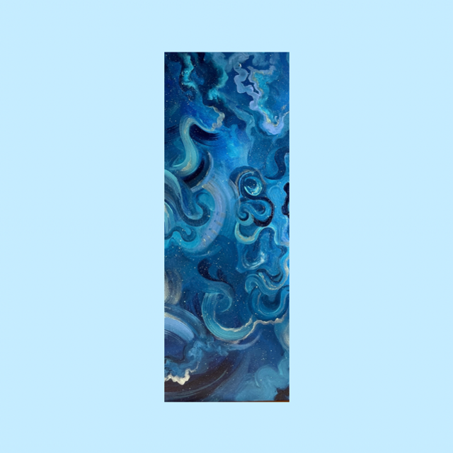 Marque page Abstrait bleu