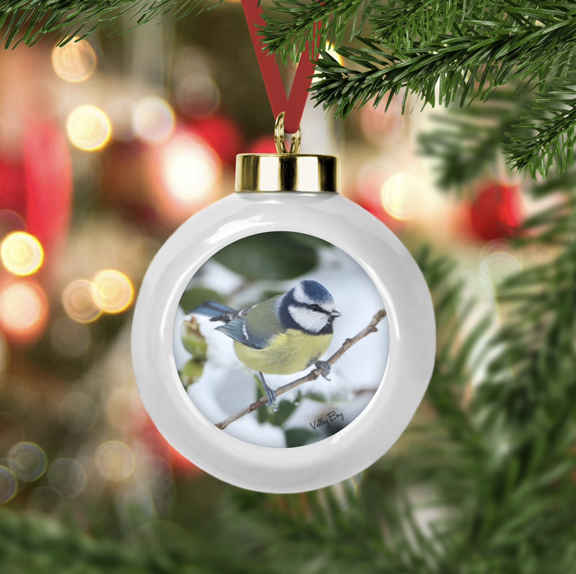 “Beatrice Blue tit” Ceramic Bauble  