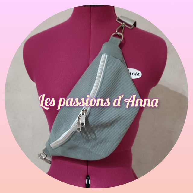 Sac banane velours côtelé 