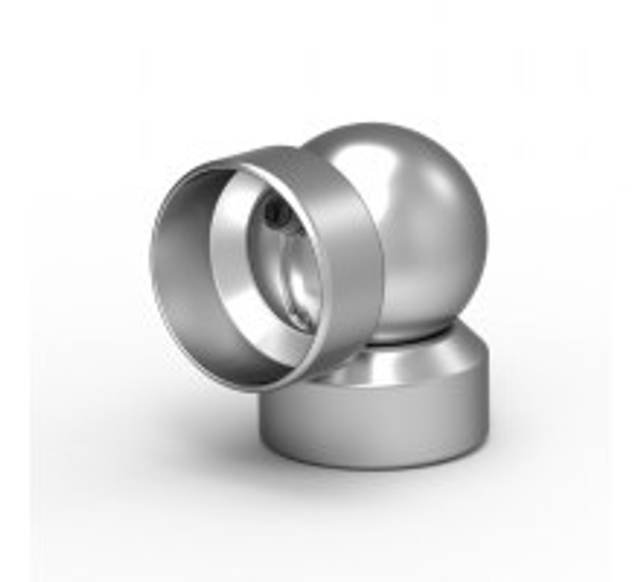 Pohyblivé koleno na madlo 50mm pro vnější nasunutí imitace nerez