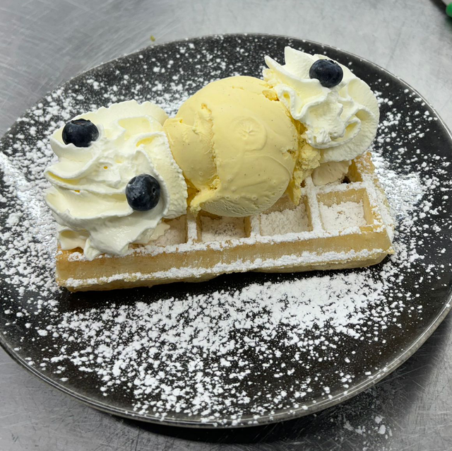 Wafel met ijs