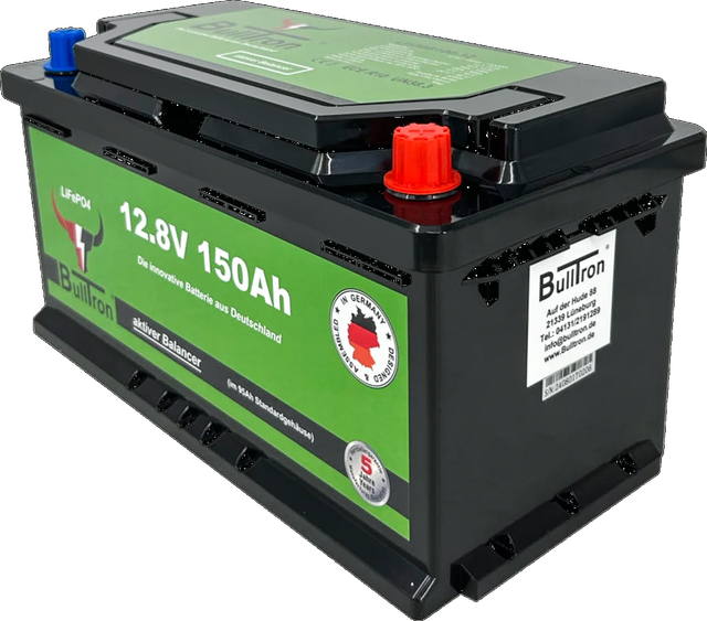 150Ah BullTron LiFePO4 12.8V Akku mit Smart BMS und Bluetooth App
