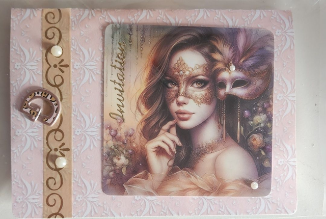 Carte Sainte Catherine &quot; Invitation Masquée &quot; 