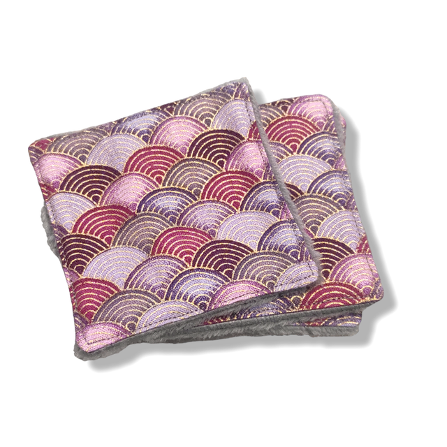 Coton à démaquiller lavable - Japon - Vague Prunes