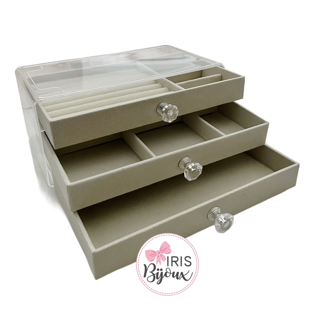 Portagioie in plexiglass e velluto 