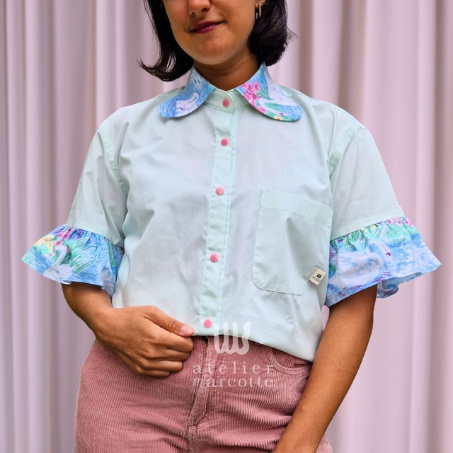 Chemise upcyclée Franquie – Taille S/M