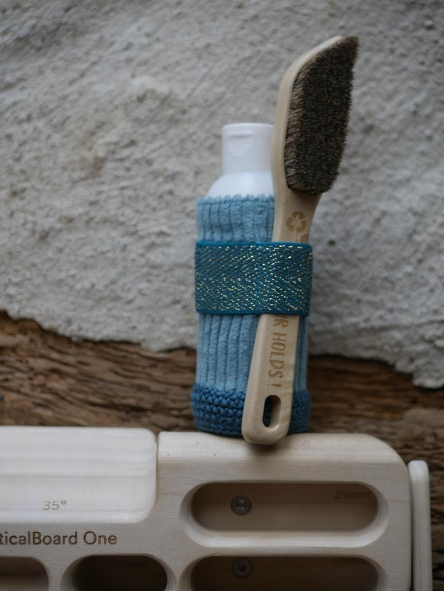 Étui à magnésie liquide bleu glacier paillettes