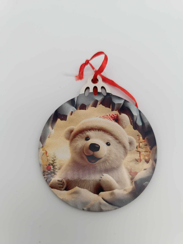 Suspension en bois sublimé pour sapin