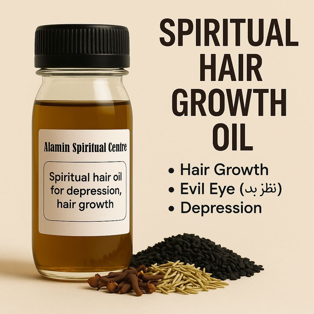 🌿 Spiritual Hair Oil for Depression, Hair Growth &amp; Evil Eye Protection