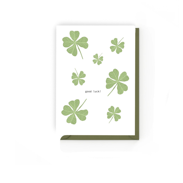 Lucky Clover - Illustrated Luck Card   
