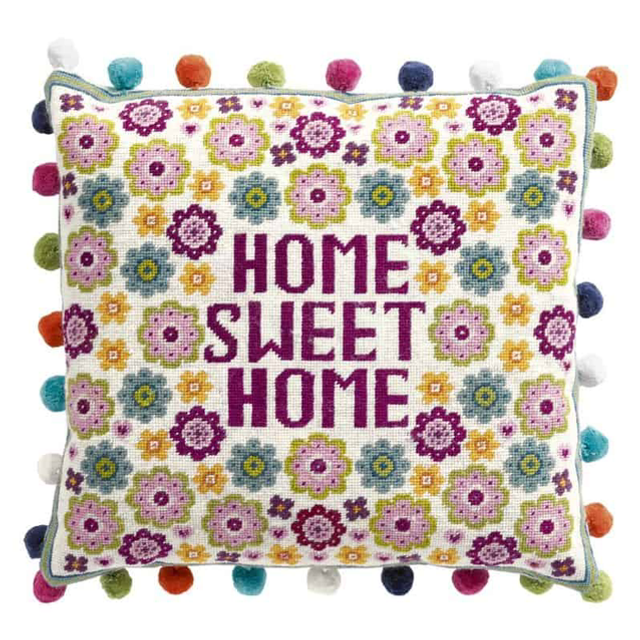 Flower Home Sweet Home Tapestry by Historical Sampler Company