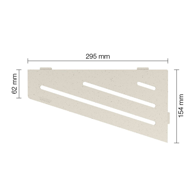Schlüter Systems SHELF-E-S3 Wand-Ablagesystem Wave Aluminium TSI - strukturbeschichtet elfenbein Höhe: 154 mm Breite: 295 mm
