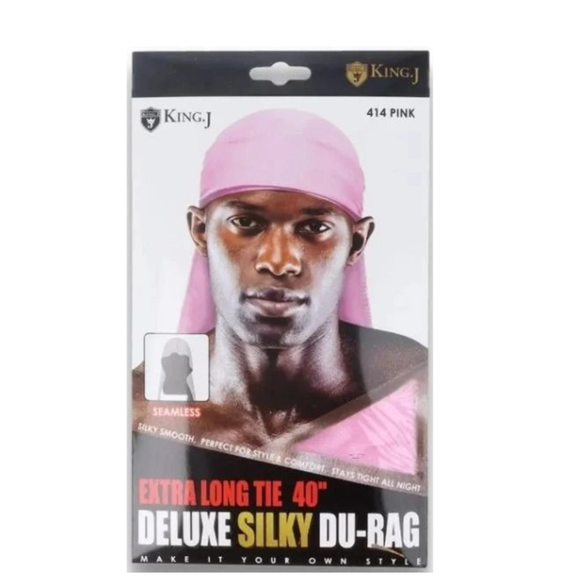 KING J: SILKY DURAG - LIGHT PINK (414)