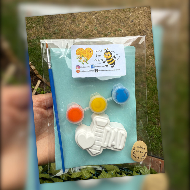 I Love Dad - Painting Kit - Father’s Day - Gift - Fridge Magnet