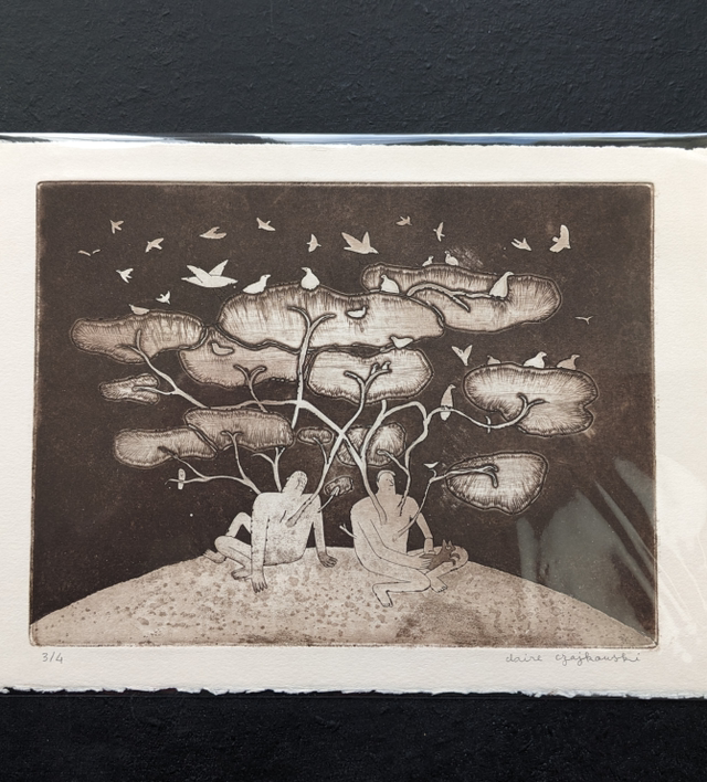 Gravure Liens - Bistre