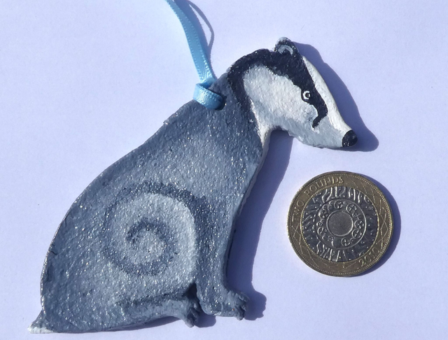 Wonderful "Animal Inspirations" Hanging Gifts. "Badger". With an inspirational motto on the reverse. 