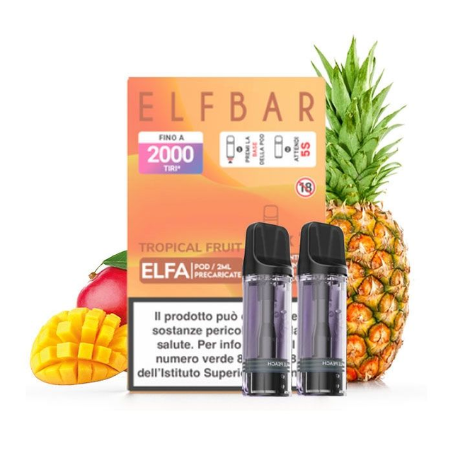 ELFBAR ELFA Pod Precaricate Tropical Fruit 2Pz 0mg/ml EAN6932570110664