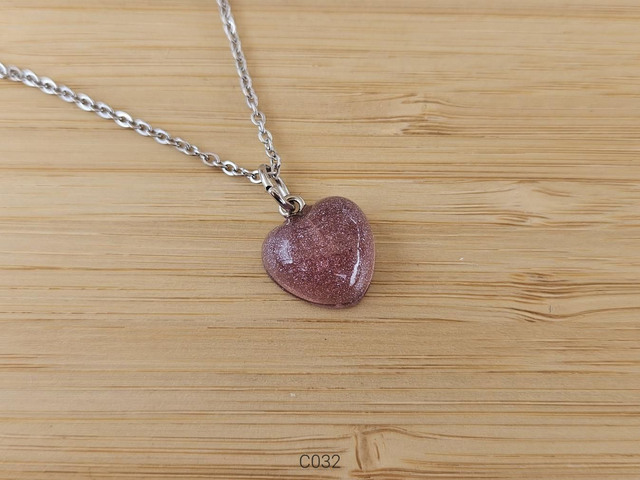 Purple Crystal Heart (C032)