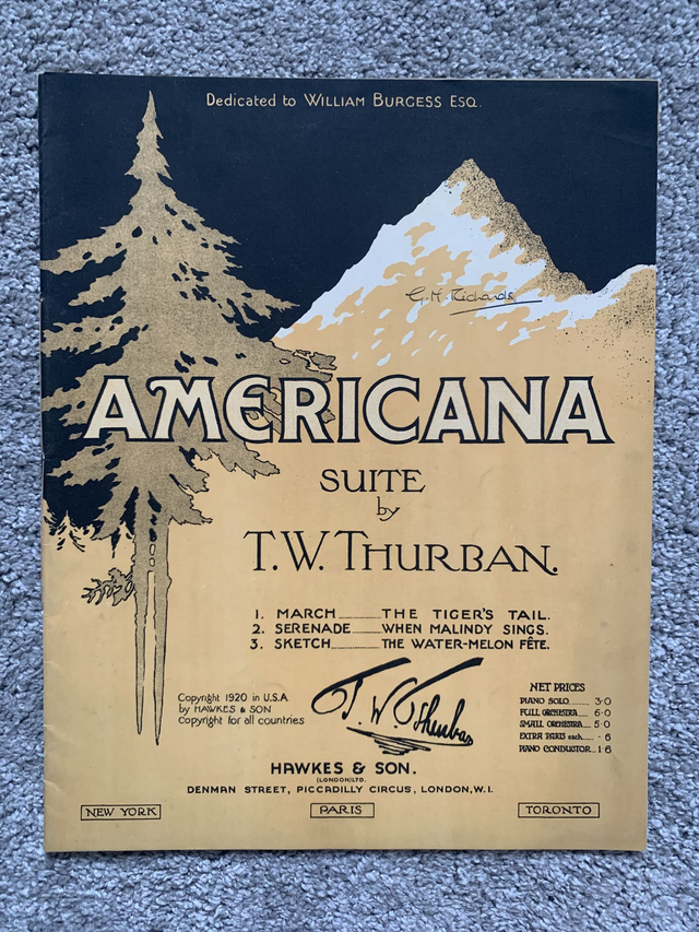 Americana Suite TW Thurban Hawkes Sheet Music
