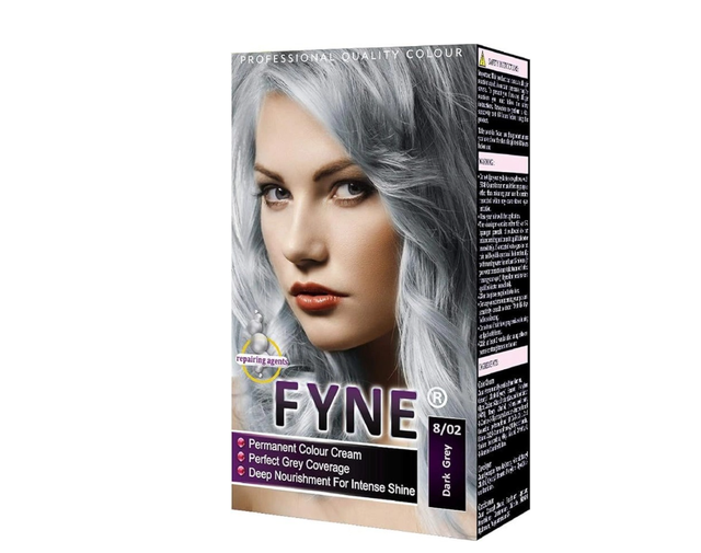 FYNE Permanent Hair Dye for Women-(Dark Grey 8/02)
