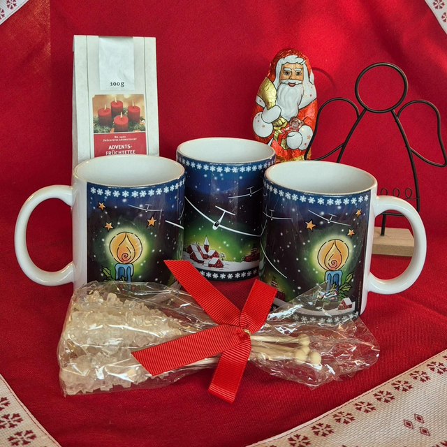 Weihnachtstasse Segelflieger