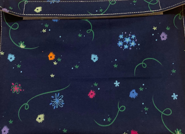 Reusable Snack Bag (Navy Flower)