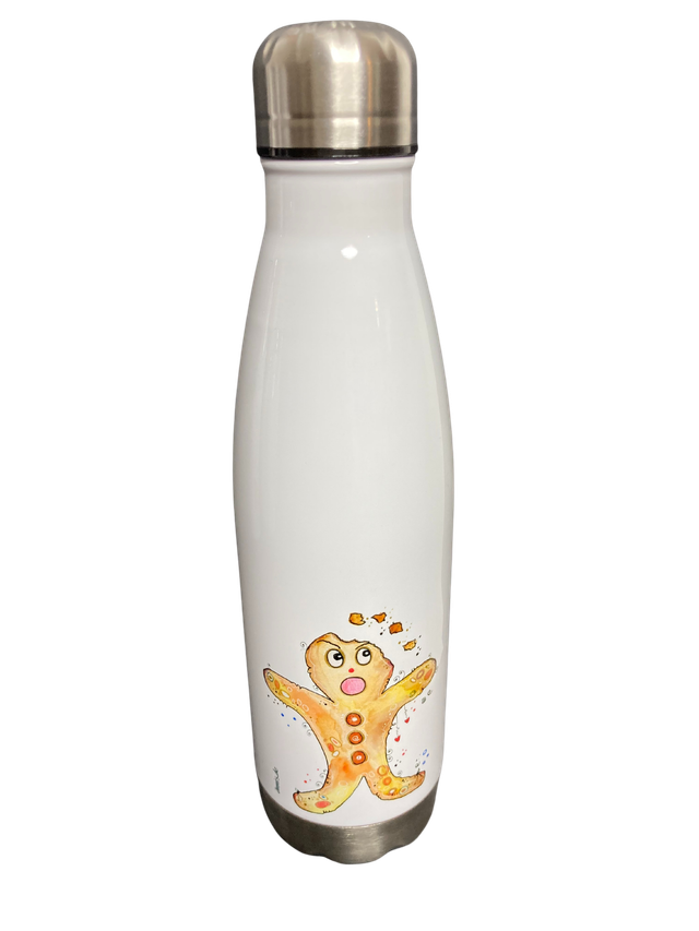 Thermosflasche "Lebkuchenmännchen - Auf die Plätzchen!"