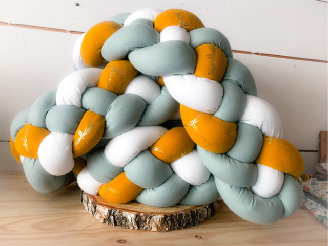 Tresse Vert Amande/moutarde 