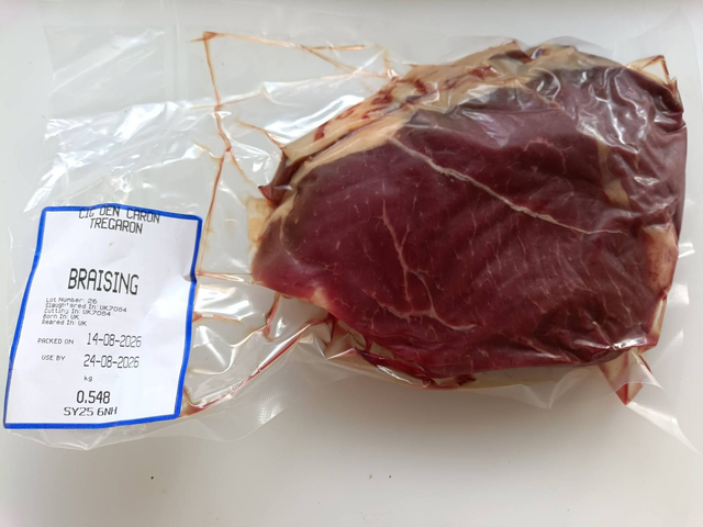 Braising steak per kilo