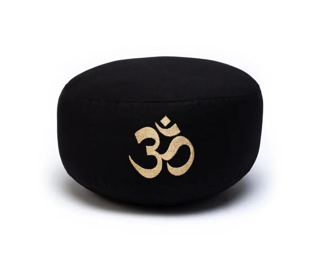 Coussin de méditation Om doré