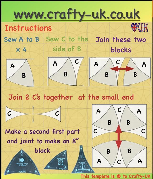 Winding Ways Template set two sizes