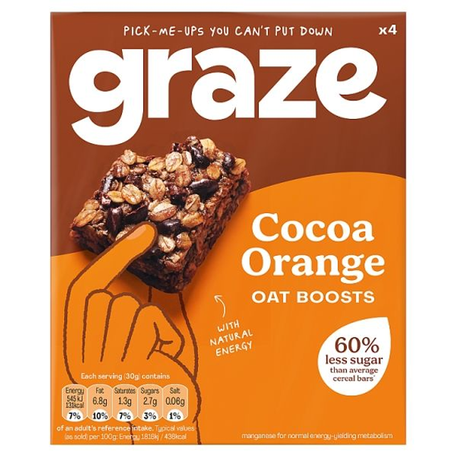 Graze Cocoa Orange Oat Boosts 30g