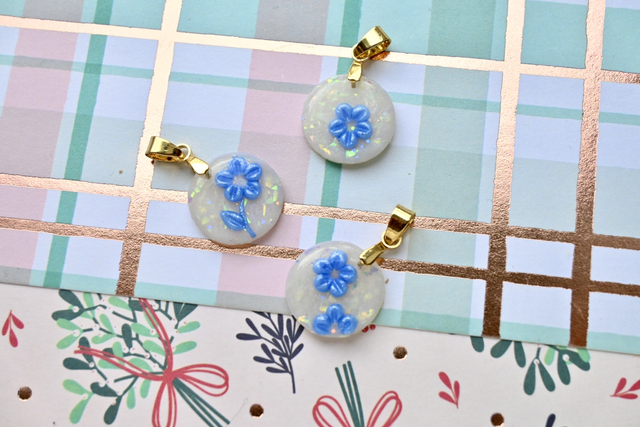 Pendentif Fleur givrée