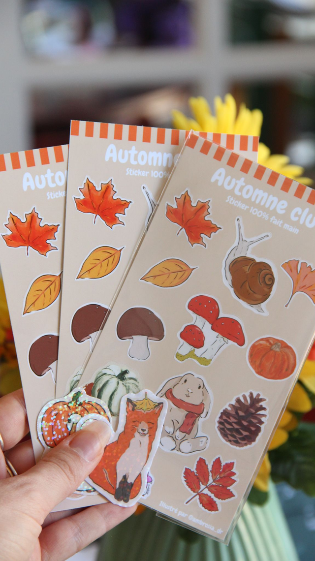 Planche de stickers "Automne Club"