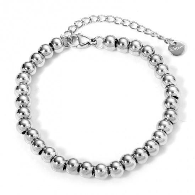 Bracelet chaîne en acier inoxydable gris 