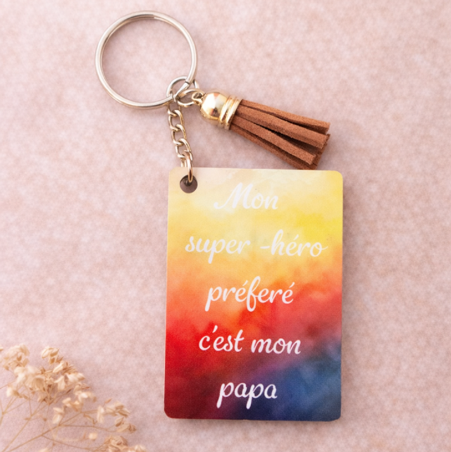 Porte clef - Papa super héros 