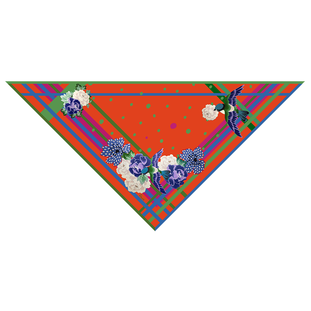 Foulard Paréo - Popeline de Coton - Orange