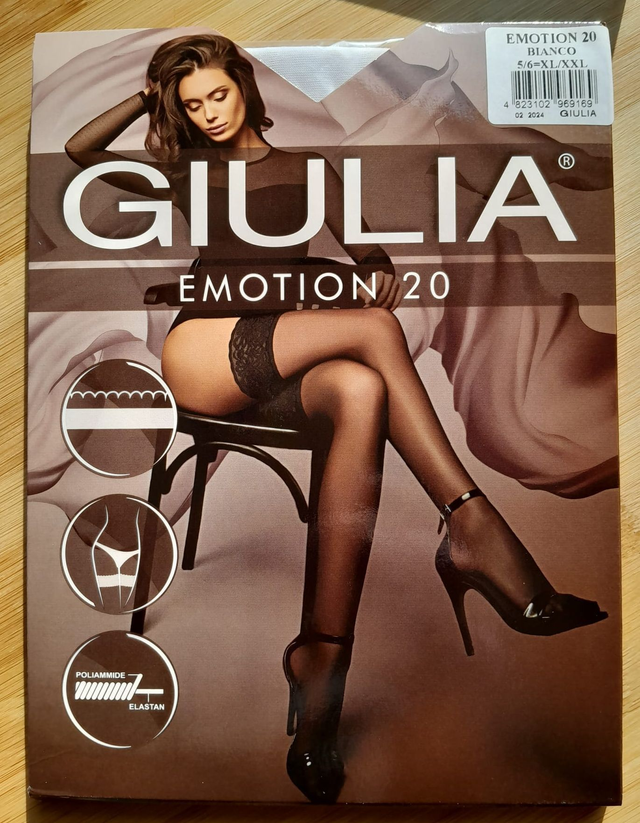 Bas blancs auto-portants "Emotion"