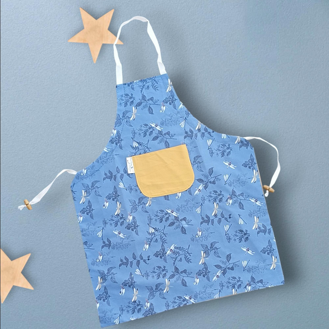  Tablier de Cuisine ou Activités pour Enfants en Coton Personnalisé réglable  Libellules