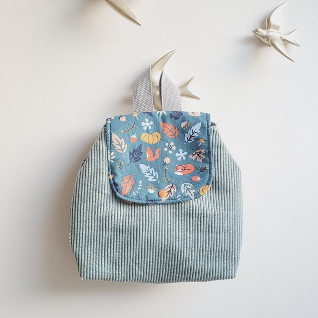 Sac à dos enfant "bleu automne"