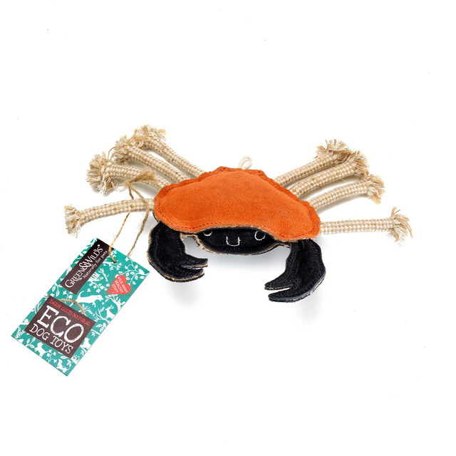 Green and Wilds Carlos the Crab Eco Dog Toy