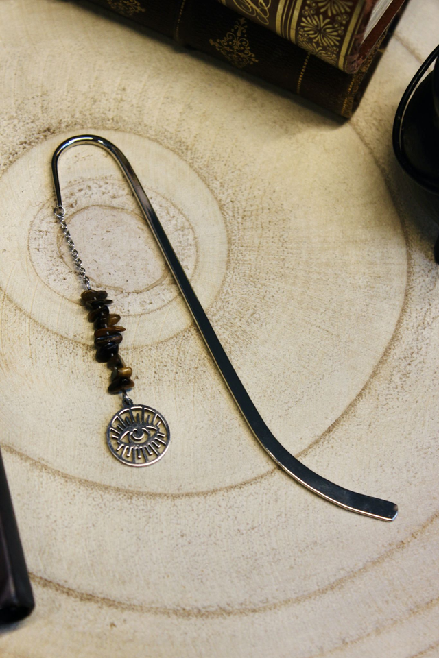 Marque page personnalisable Oeil de protection argenté