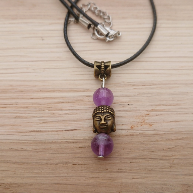 Collier Bouddha en améthyste