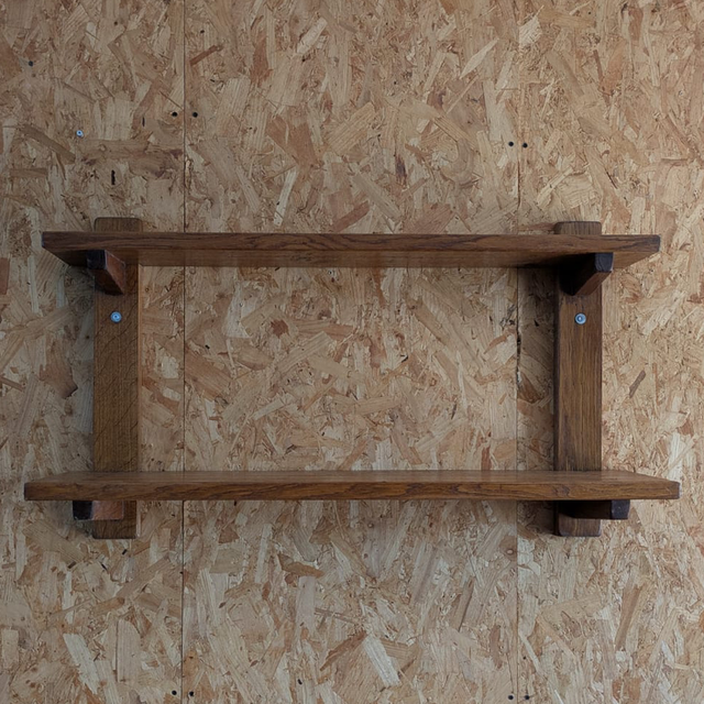 Etagère en chêne 2 plateaux