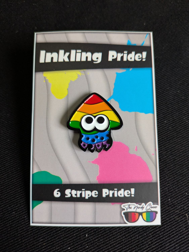 Splatoon 6-Stripe Pride Inkling Soft Enamel Pin Badge