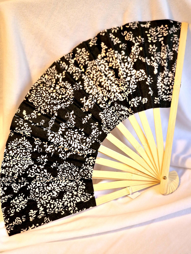 Éventail noir &amp; blanc